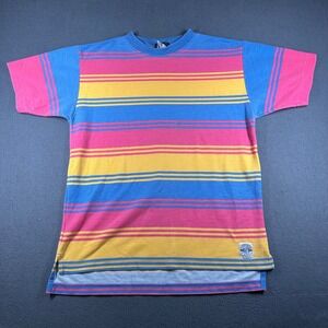 Vintage Salty Dog‎ Striped Polo Shirt Large GANT Striped Cotton Blend Retro SS